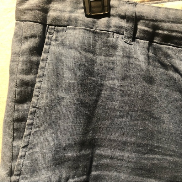 Vince Lightweight Hemp walking shorts medium blue linen look size 33 - Picture 2 of 6